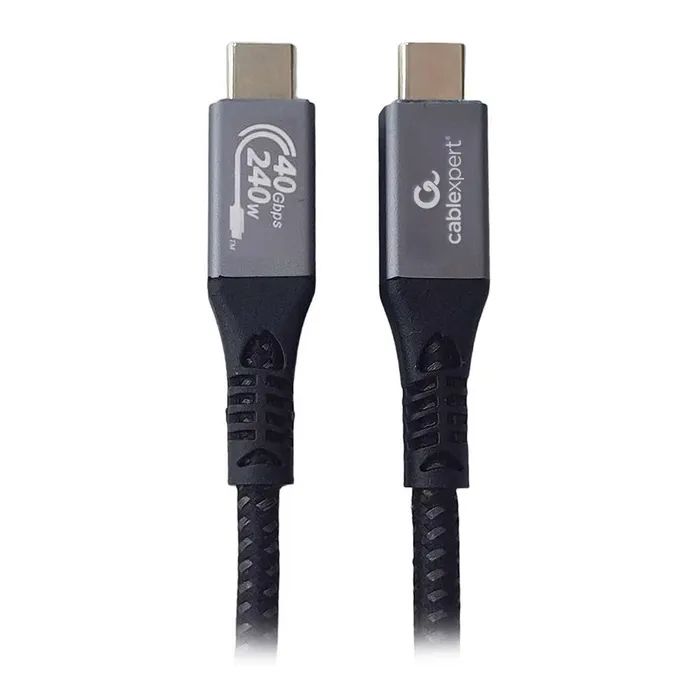 Дата кабель USB-C to USB-C 1.5m USB4 40Gbps/240W(48V5A)/8K60Hz Cablexpert (CCBP-USB4-CMCM240-1.5M)