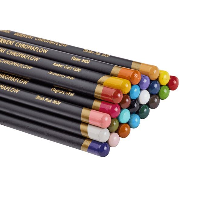 Карандаши цветные Derwent Chromaflow 24 цв. в металлическом пенале (5028252616133) изображение 3