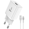 Зарядний пристрій T-Phox TCC-124 Pocket USB + MicroUSB cable White (TCC-124 (W)+Micro)