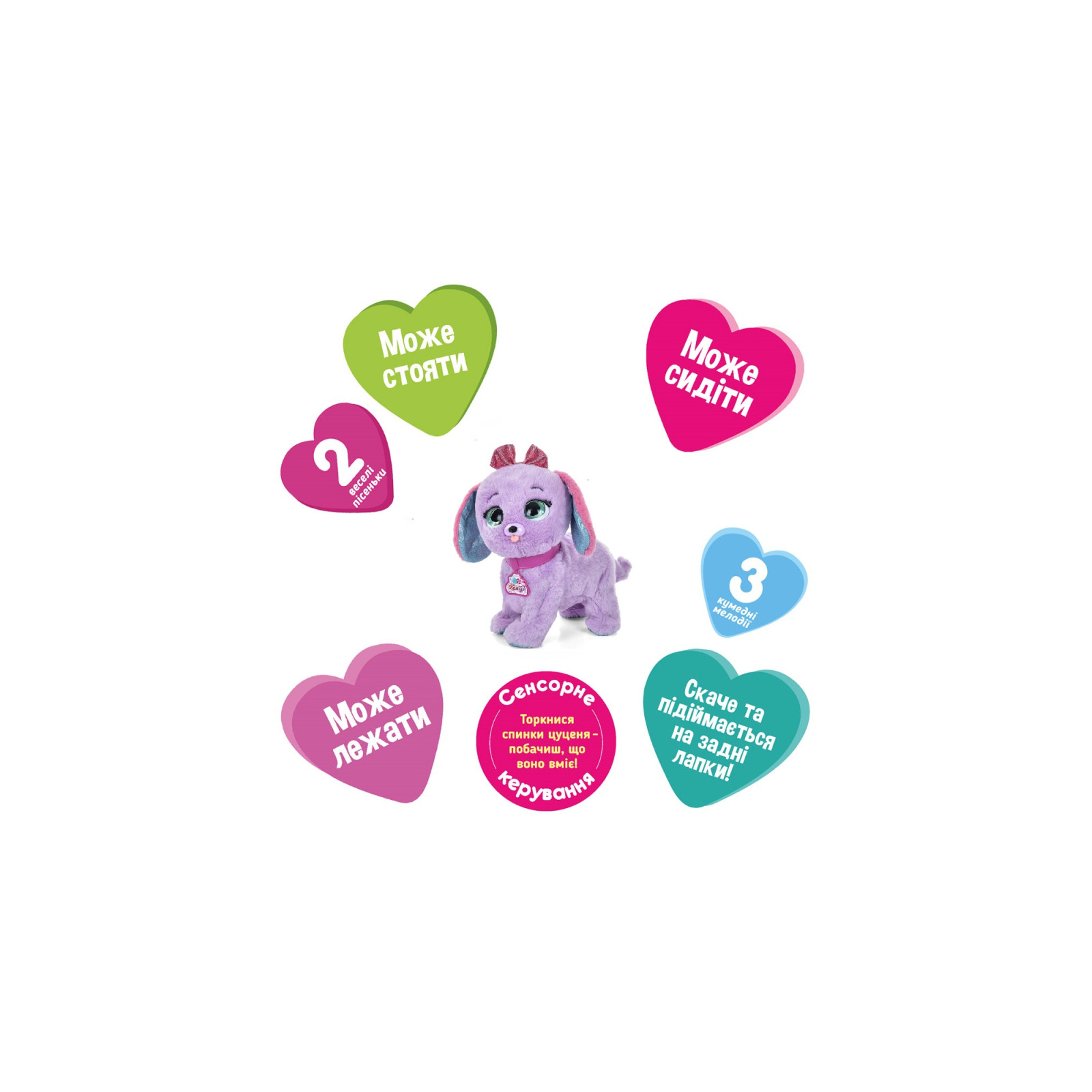 Интерактивная игрушка Bambi Собака Розовая (M 5701 UA pink) изображение 3
