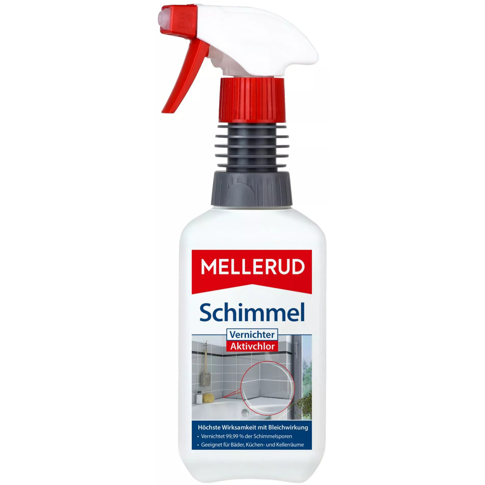 Спрей для чистки ванн Mellerud Для удаления грибка и плесени С хлором 500 мл (4004666000097)