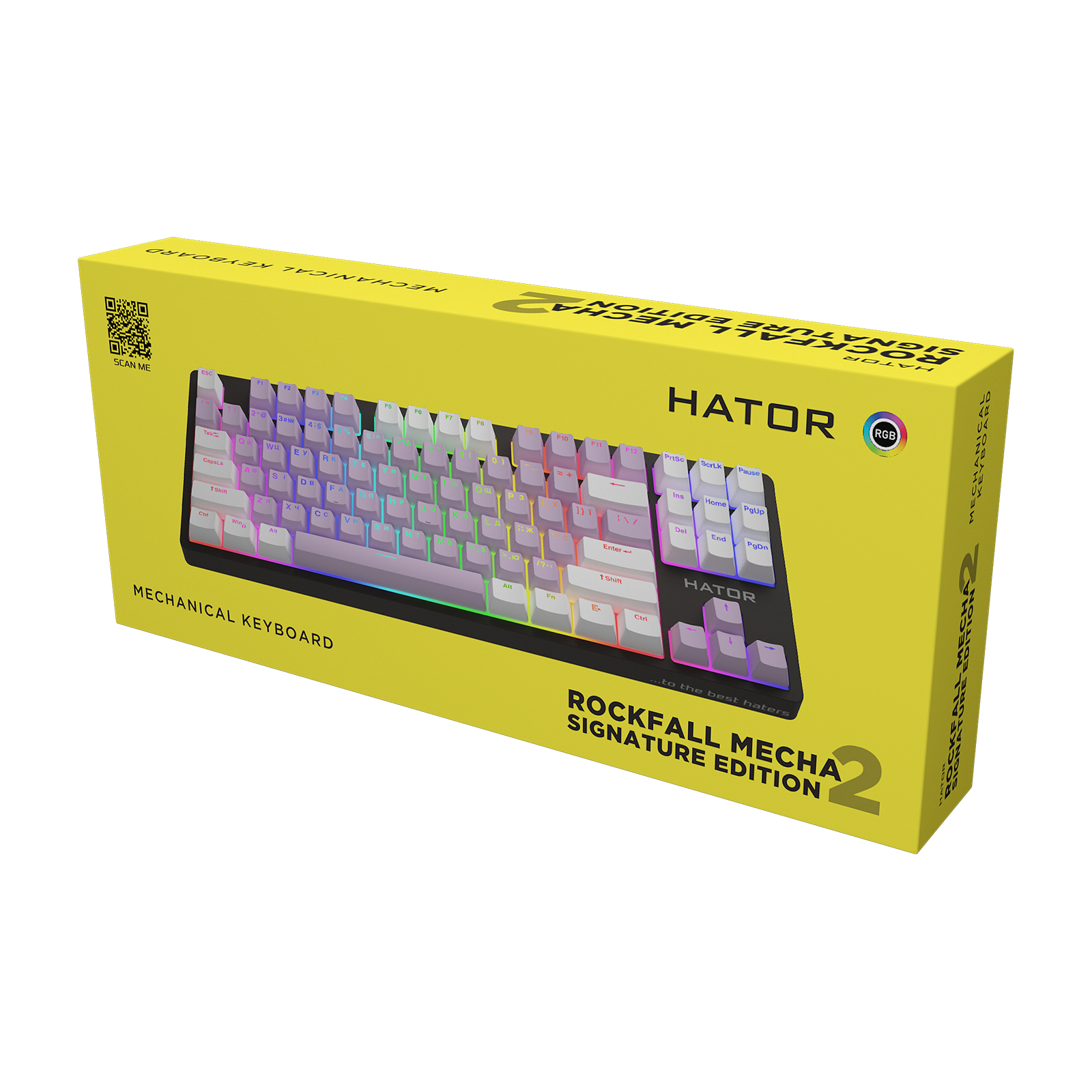 Клавиатура Hator Rockfall 2 Mecha Signature Edition USB Black/Lilac/White (HTK-520-BLW) изображение 6
