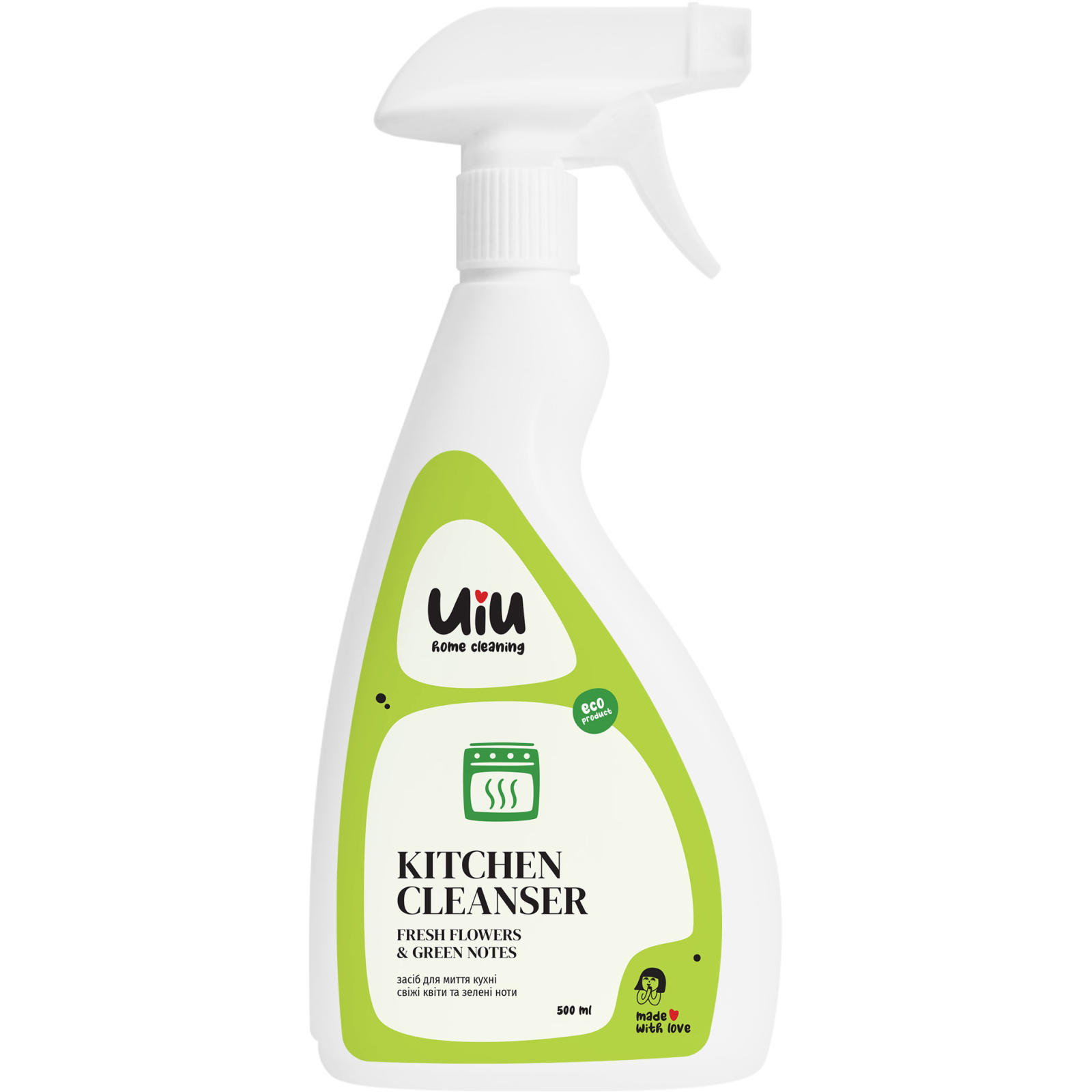 Спрей для чищення кухні UIU Свіжі Квіти & Зелені Ноти 500 мл (4820152333391)