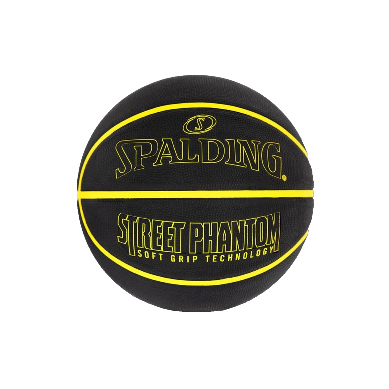 Мяч баскетбольный Spalding Street Phantom чорний, жовтий Уні 7 84386Z (689344406374)