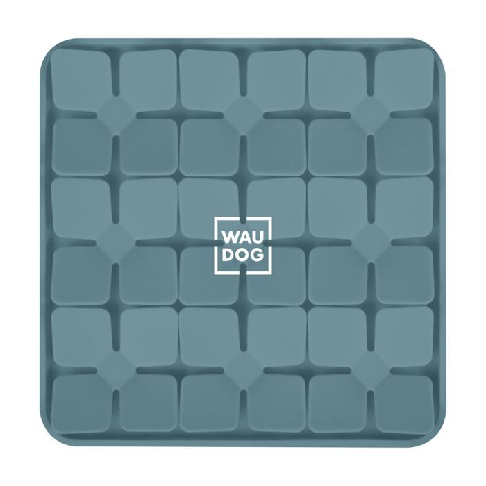 Універсальний посуд для тварин WAUDOG Silicone Килимок для пошуку корму 20х20х1.7 см жовтий (23518) зображення 3