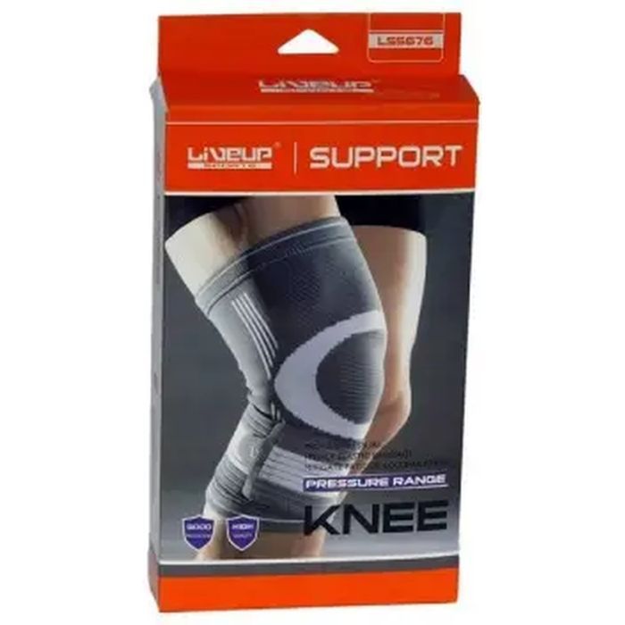 Фиксатор колена LiveUp Knee Support LS5676-S сірий, білий Уні S (6951376182316) изображение 6 Фиксатор колена LiveUp Knee Support LS5676-S сірий, білий Уні S (6951376182316) изображение 6