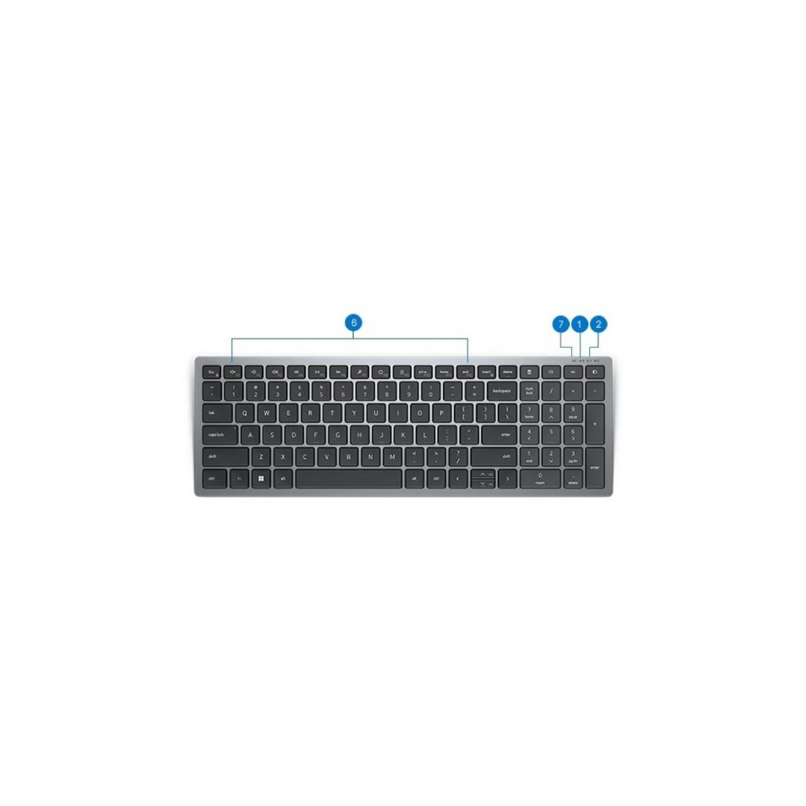 Клавиатура Dell Compact Multi-Device Wireless Keyboard KB740 RU (580-AKOZ) изображение 8