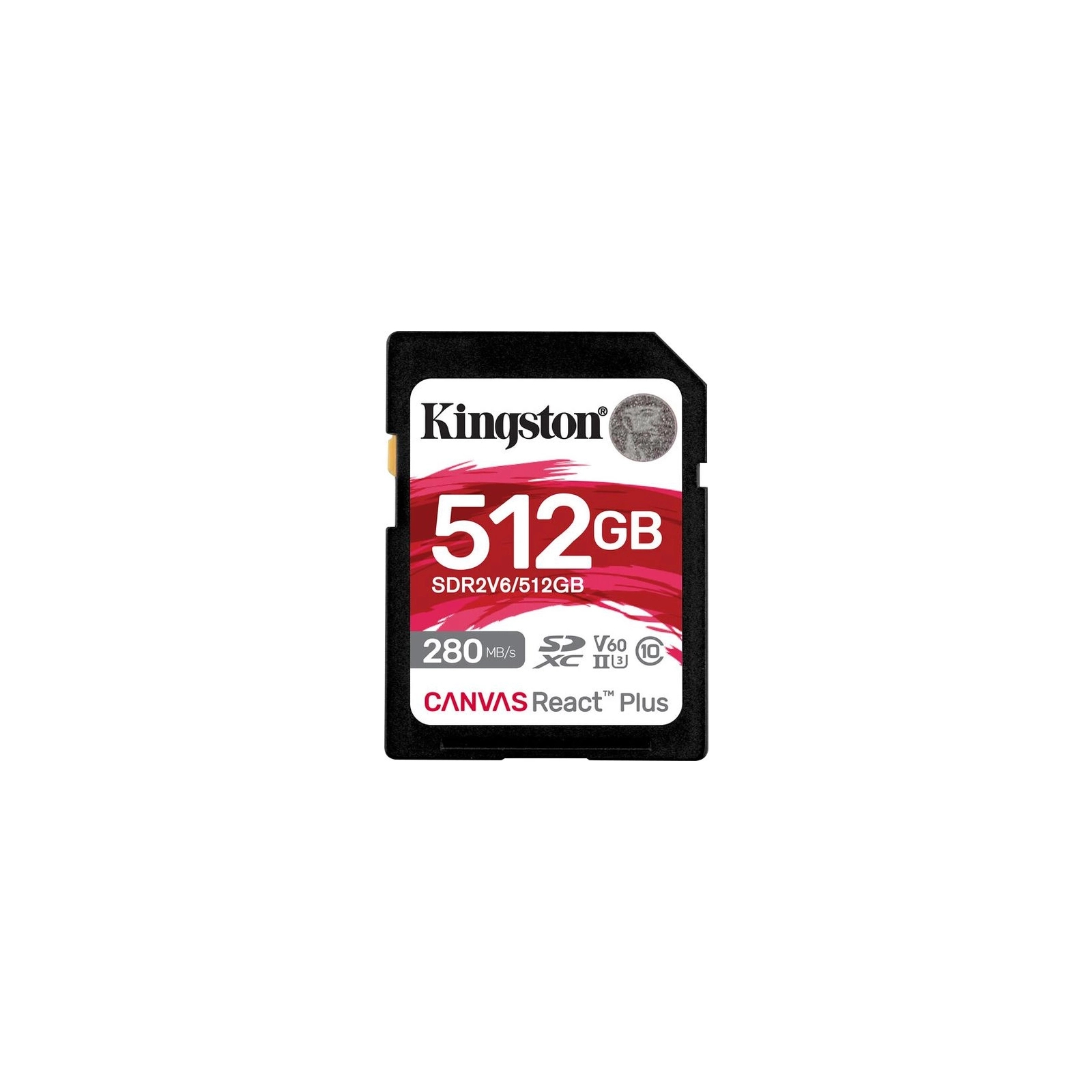 Карта памяти Kingston 512GB SDXC class 10 UHS-II U3 Canvas React Plus (SDR2V6/512GB)