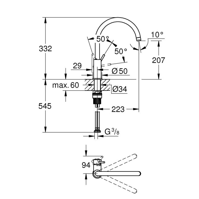 Смеситель Grohe BauClassic (30577000) изображение 7