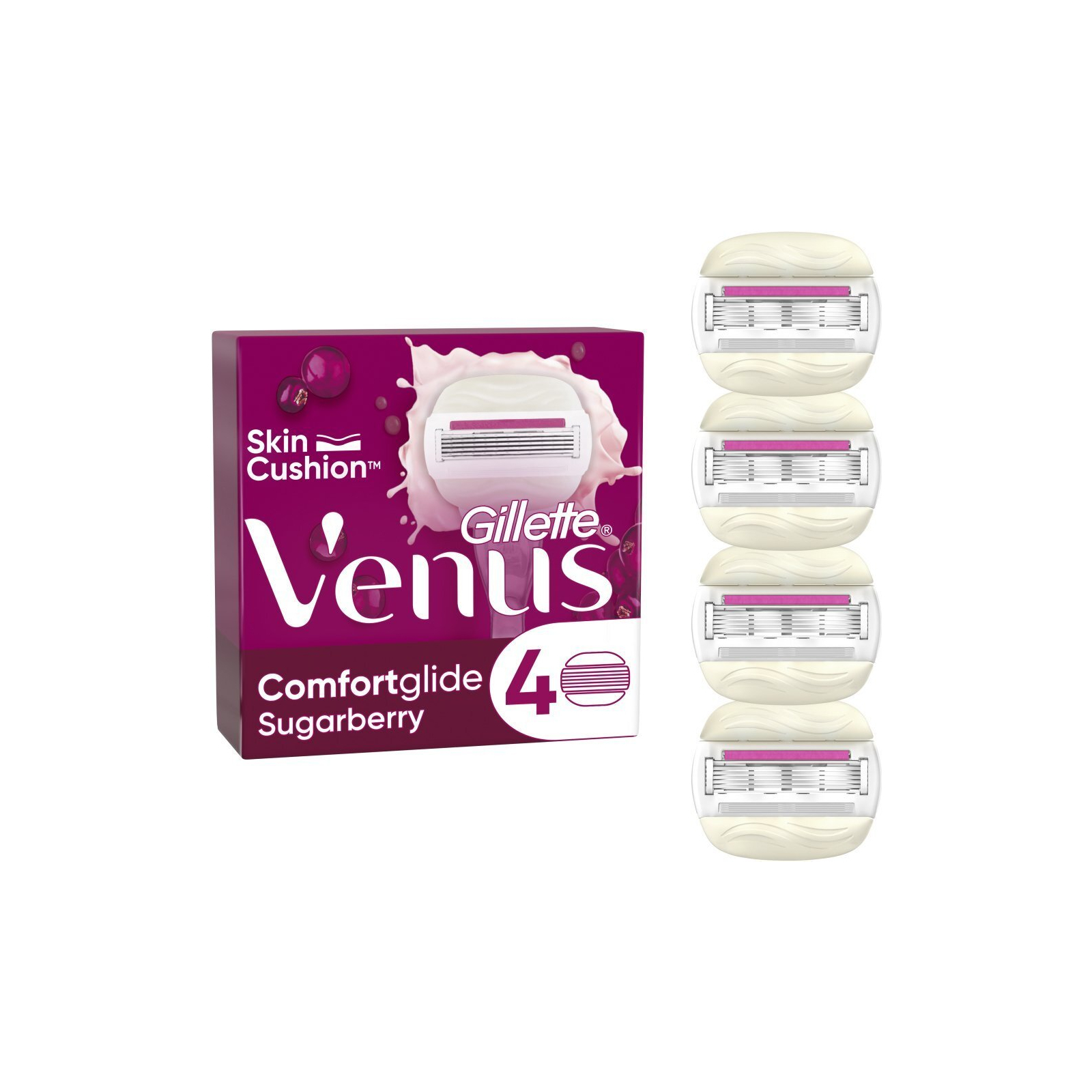 Сменные кассеты Gillette Venus Comfortglide Sugarberry Plus Olay 4 шт. (8700216122849)