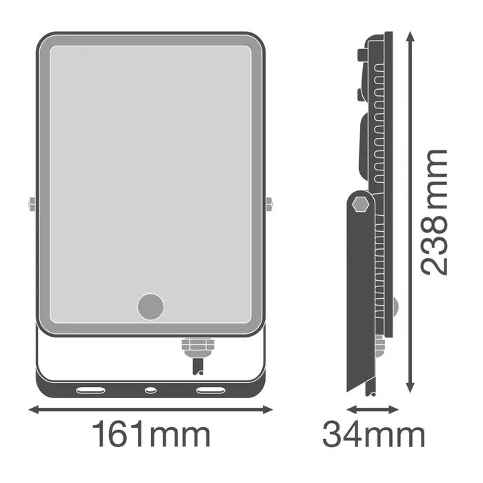 Прожектор LEDVANCE Flood ESSENTIAL SENSOR 50W 840 BK IP65 (4058075768390) зображення 8