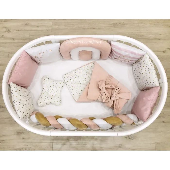 Детский постельный набор Ingvart Радуга пудровая в кроватку Nika (42300-1) изображение 2