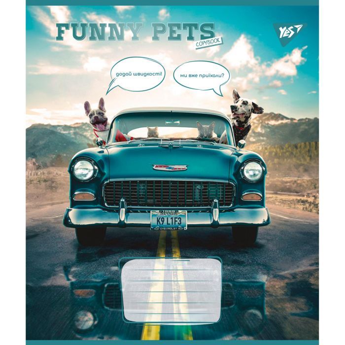 Зошит Yes Funny pets 48 аркушів клітинка (767107) зображення 2