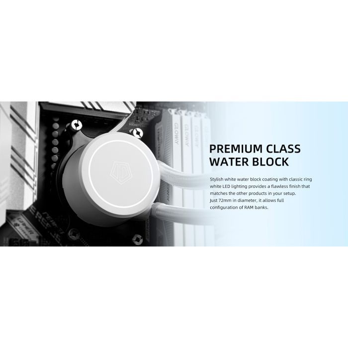 Система жидкостного охлаждения ID-Cooling FX280 White изображение 8