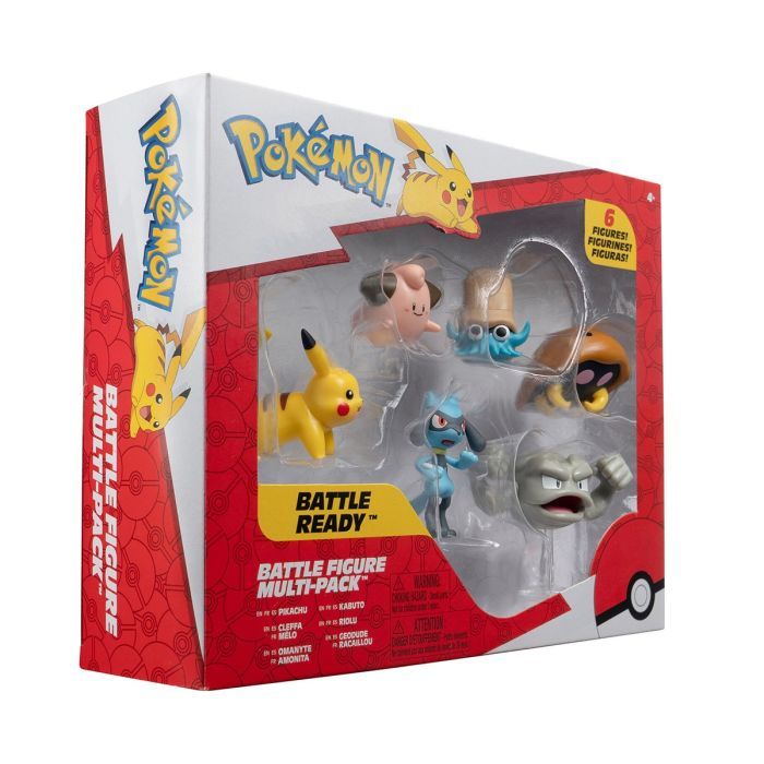 Фігурка Pokemon W7 - Пікачу, Клеффа, Ріолу, Геодуд, Оманайт, Кабуто (PKW3613) зображення 2