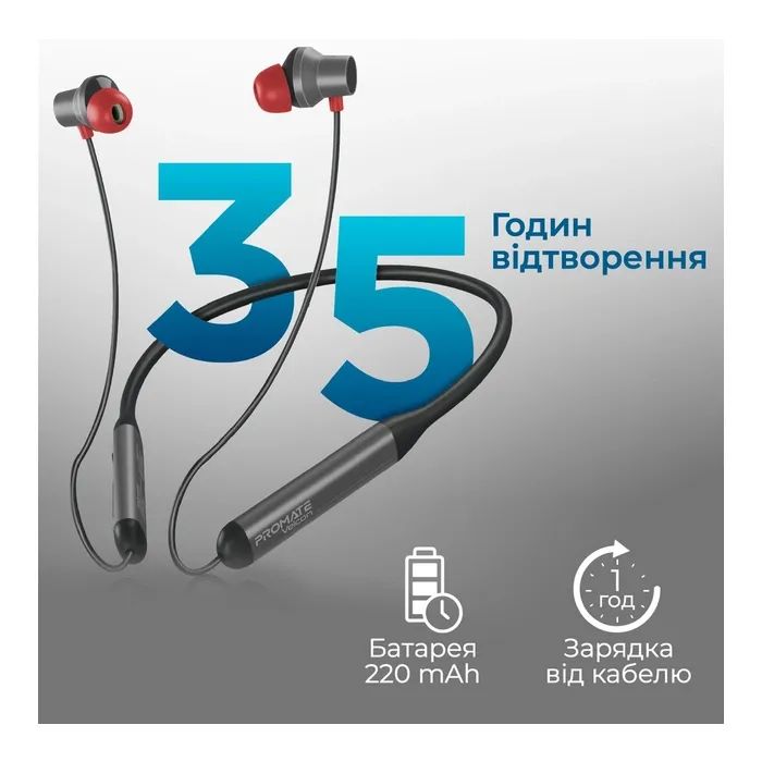 Наушники Promate ANC Velcon Blue (velcon.blue) изображение 6