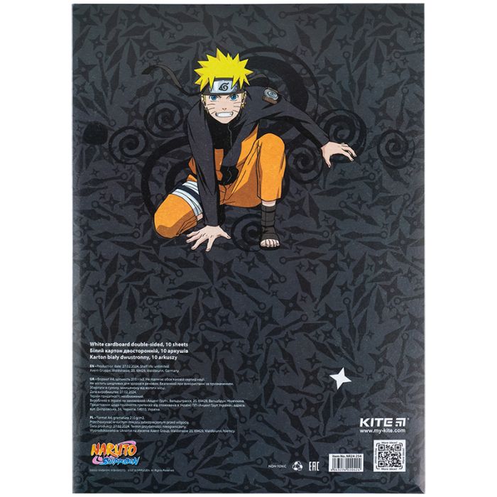 Білий картон Kite A4 Naruto 10 аркушів (NR24-254) зображення 4