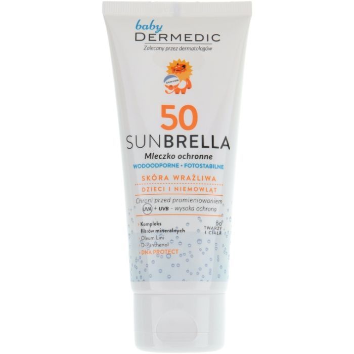 Средство от загара Dermedic Sunbrella Baby Солнцезащитное молочко для детей SPF50 100 мл (5901643170592)