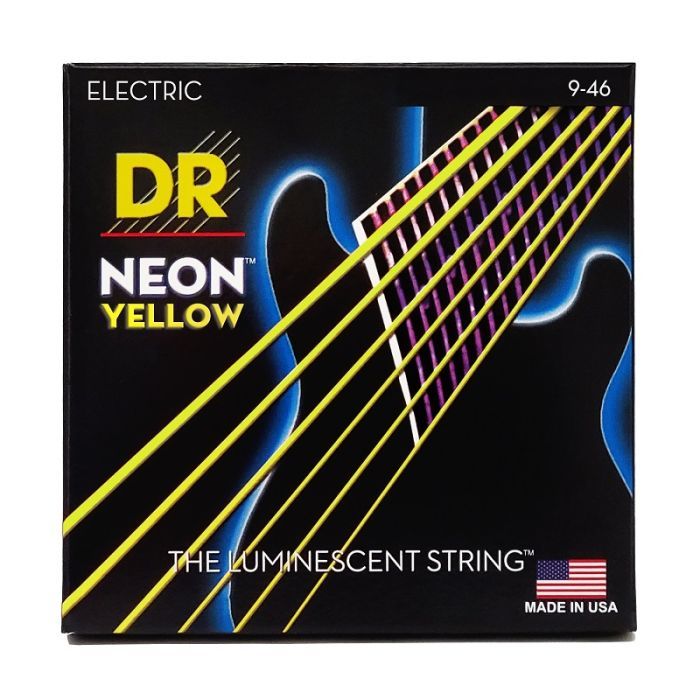 Струны для гитары DR Strings NEON Yellow Electric - Light Heavy (09-46) (NYE-9/46)
