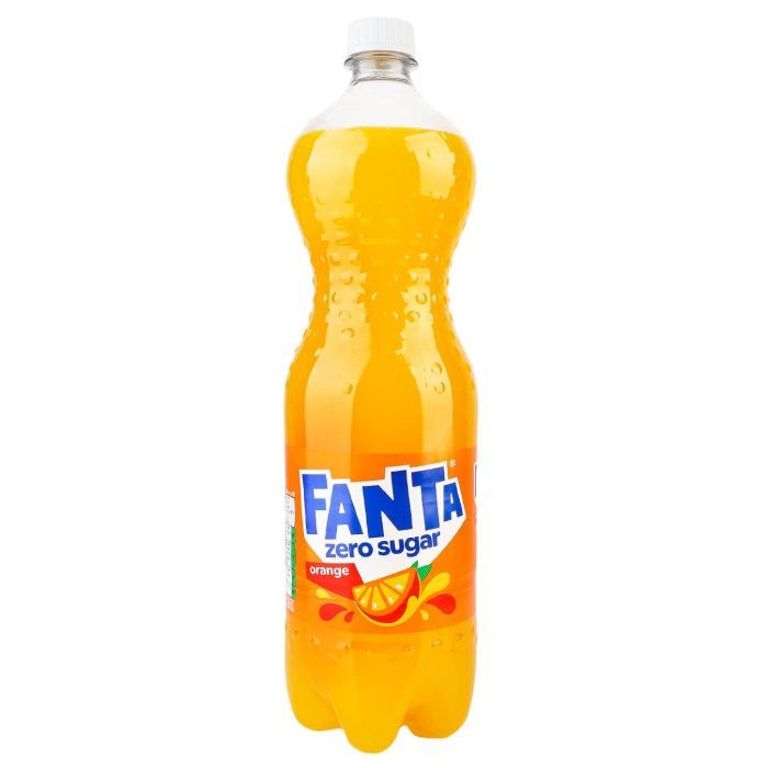 Напиток Fanta Zero Sugar Безалкогольный сильногазированный сокосодержащий Апельсин 1.25 л (5449000102393)