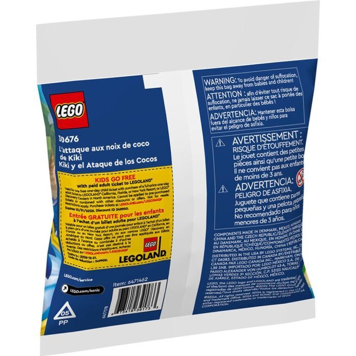 Конструктор LEGO Sonic Кокосовая атака Кики (30676) изображение 3