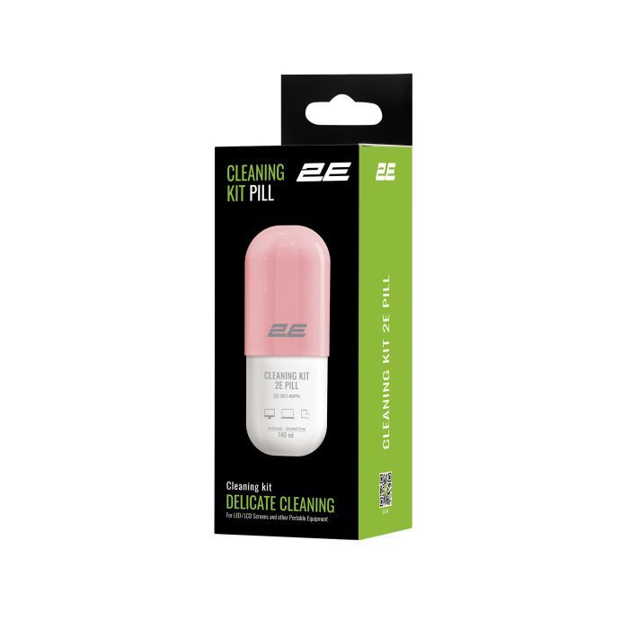 Спрей для очищення 2E PILL 140ml for office equipment +Microfibre 20 cm, white-blue (2E-SK140BL) зображення 4