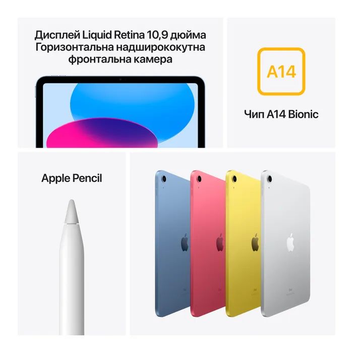 Планшет Apple iPad 10.9" 2024 Wi-Fi 64GB Silver (MCM74NF/A) зображення 7