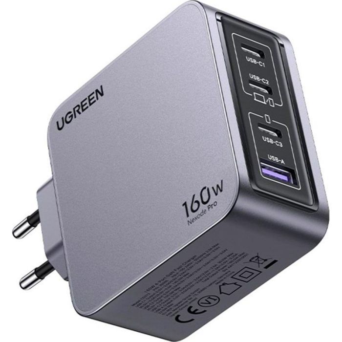 Зарядное устройство Ugreen 4xUSB 160W (3xUSB-C + USB-A) Gan Nexode Pro X763 (25877)