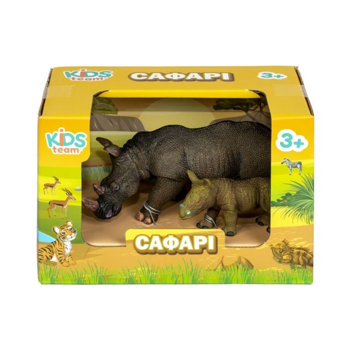Фігурка Kids Team Сафарі Носоріг і носорожик (Q9899-A24_2) зображення 2