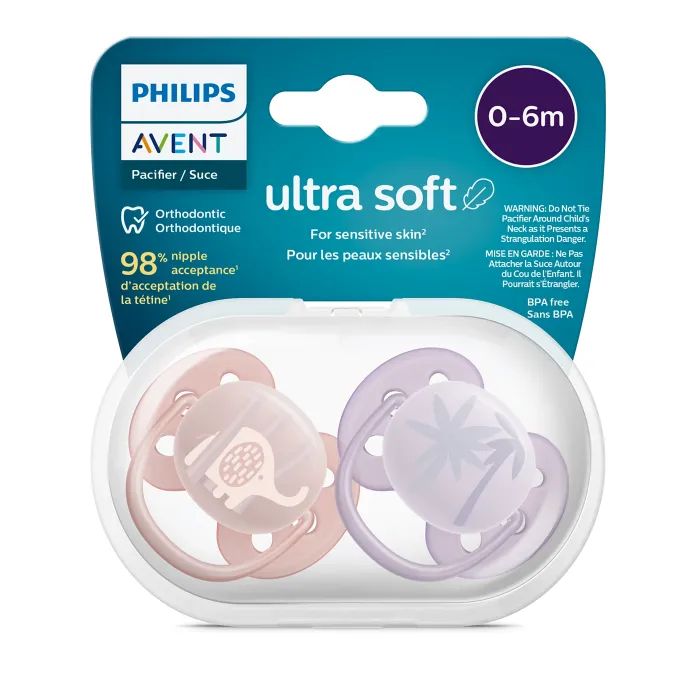 Пустушка Philips AVENT Ultra Soft ультрам'яка 0-6 міс. 2 шт (SCF091/09) зображення 3