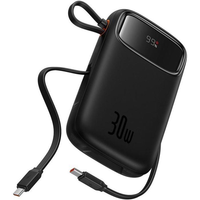 Батарея универсальная Baseus QPow2 20000mAh 30W, with 2*Type-C Cable, White (P10055009213-00)