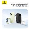 Батарея универсальная Baseus QPow2 20000mAh 30W, with 2*Type-C Cable, Black (P10055009113-00) изображение 9
