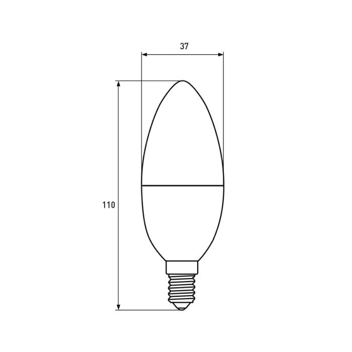Лампочка EUROELECTRIC LED CL 9W 900Lm E14 4000K (LED-CL-09144(EE)) изображение 3