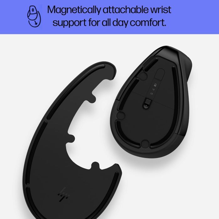 Мышка HP 920 Ergonomic Vertical Wireless/Bluetooth Black (6H1A4AA) изображение 4