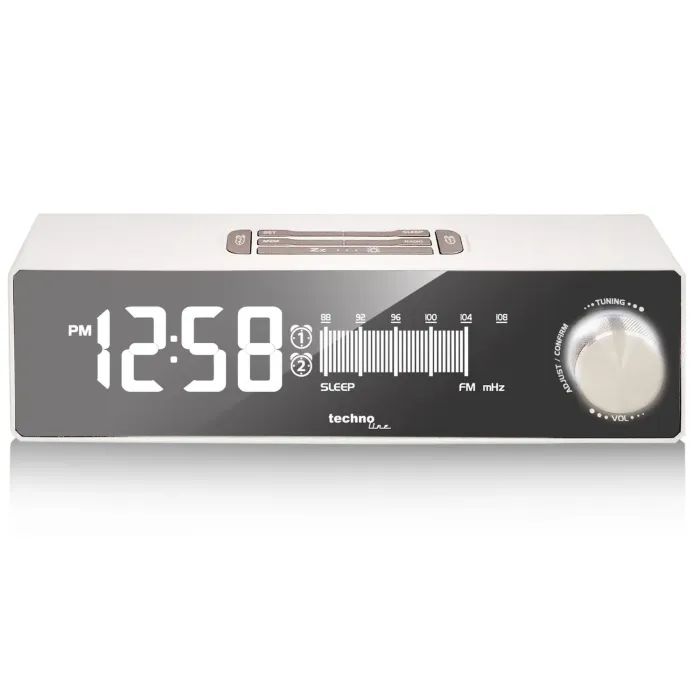 Настольные часы Technoline з радіо WT483 White/Silver (DAS302714) изображение 2