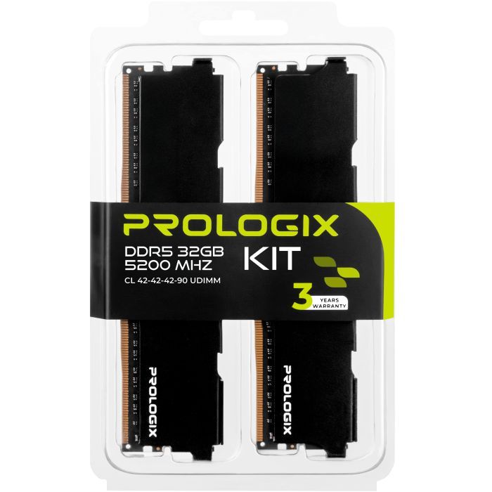 Модуль памяти для компьютера DDR5 32GB (2x16GB) 5200 MHz Black Prologix (PRO32GB5200B5K) изображение 6