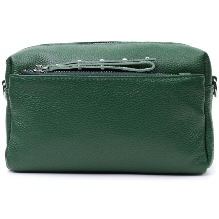 Сумка Vintage Кожаная женская Зеленая (22651) изображение 5