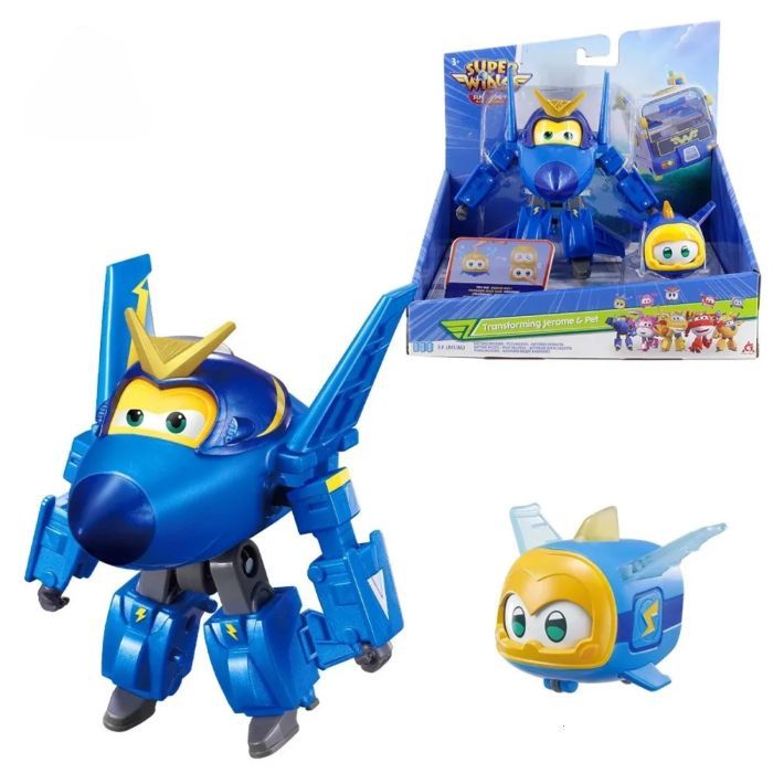 Трансформер Super Wings Transforming Джером и питомец (Jerome & Pet) (EU770443) изображение 7