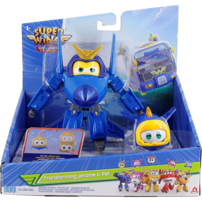 Трансформер Super Wings Transforming Джером и питомец (Jerome & Pet) (EU770443) изображение 8