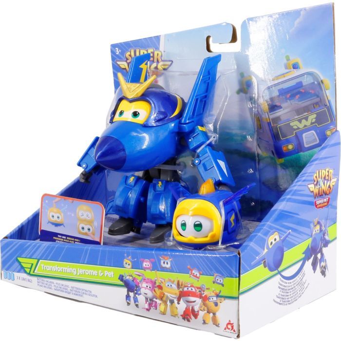 Трансформер Super Wings Transforming Джером и питомец (Jerome & Pet) (EU770443) изображение 9