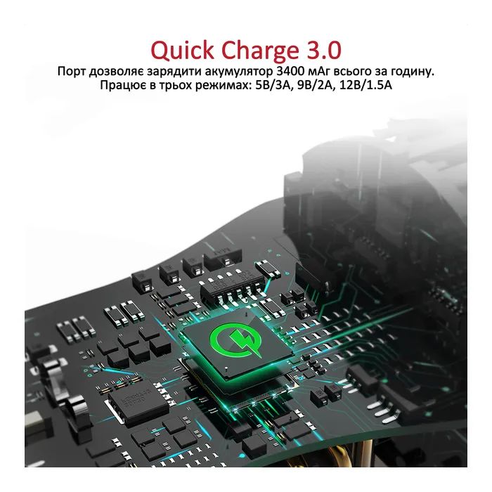 FM модулятор Promate SmarTune 2+ BLUETOOTH 5.0 USB QC 3.0 AUX/SD/USB BLACK (smartune-2+.black) изображение 5