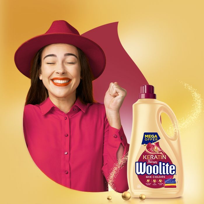 Гель для стирки Woolite Для цветных тканей С кератином 3.6 л (5900627090512) изображение 2