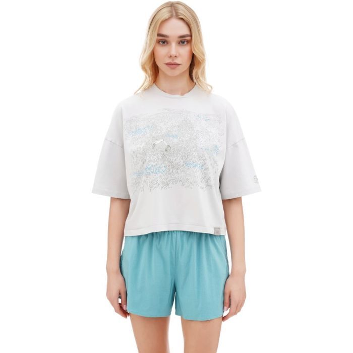 Футболка Turbat Steppe Flowers Wmn glacier gray - XL - сірий (012.004.4994)