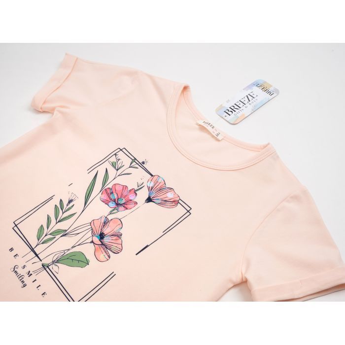 Футболка дитяча Breeze с коротким рукавом (21517-164G-peach) зображення 3