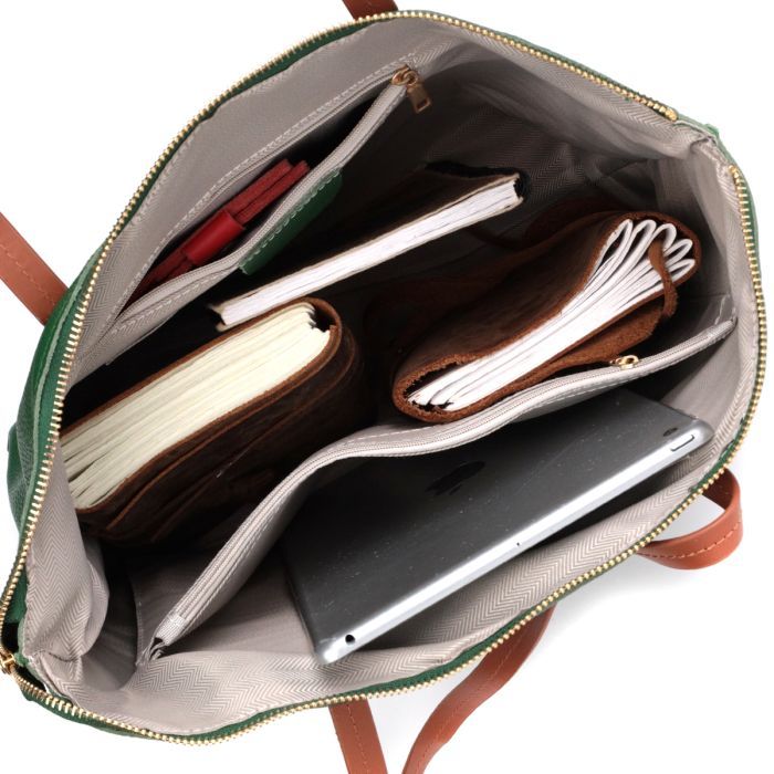 Сумка Vintage Из натуральной кожи Зеленая (22302) изображение 7