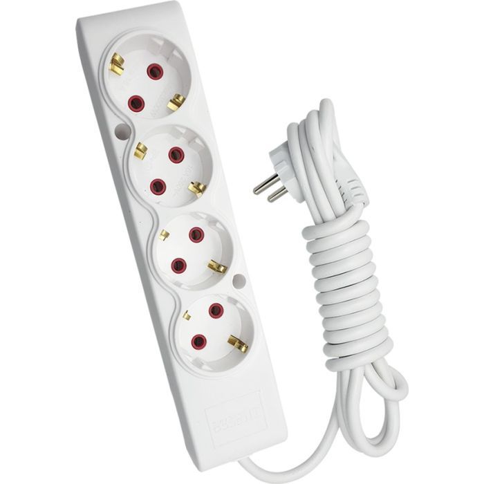 Сетевой удлинитель TECCO 3м 4 поста white (8681277842108)