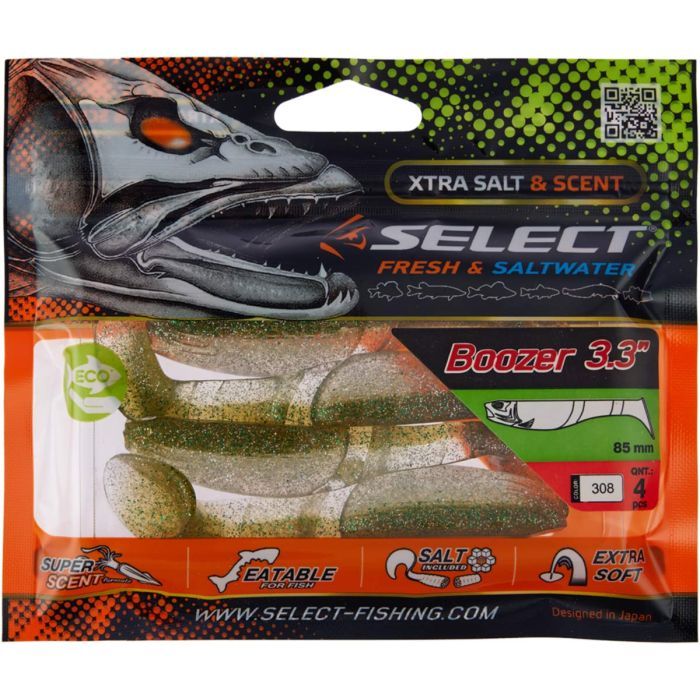 Силикон рыболовный Select Boozer 3.3" col.127 (4 шт/упак) (1870.28.11) изображение 2