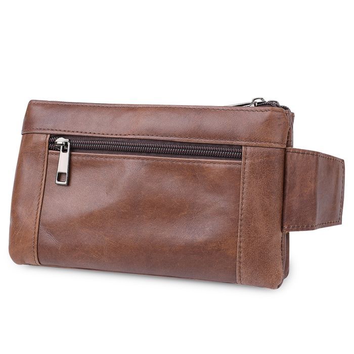 Сумка Vintage На пояс унисекс Коричневая (20457) изображение 2