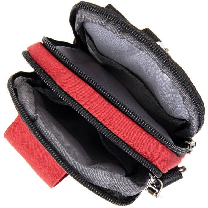 Сумка Vintage На пояс нейлон Красная (20647) изображение 6