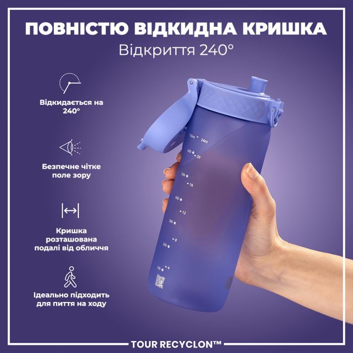 Пляшка для води ION8 OneTouch 750 мл BPA Free, Blue (I8RF750BLU) зображення 3